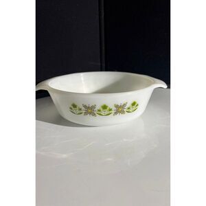 Vintage Anchor Hocking Fire King 1 Qt Green Meadow Pattern